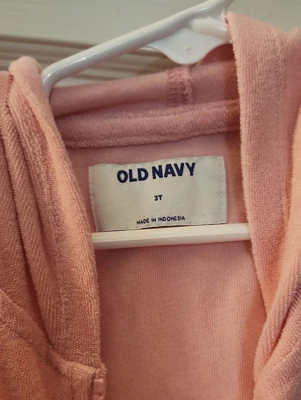 Old Navy Light Pink Terry Cover-up with Hood